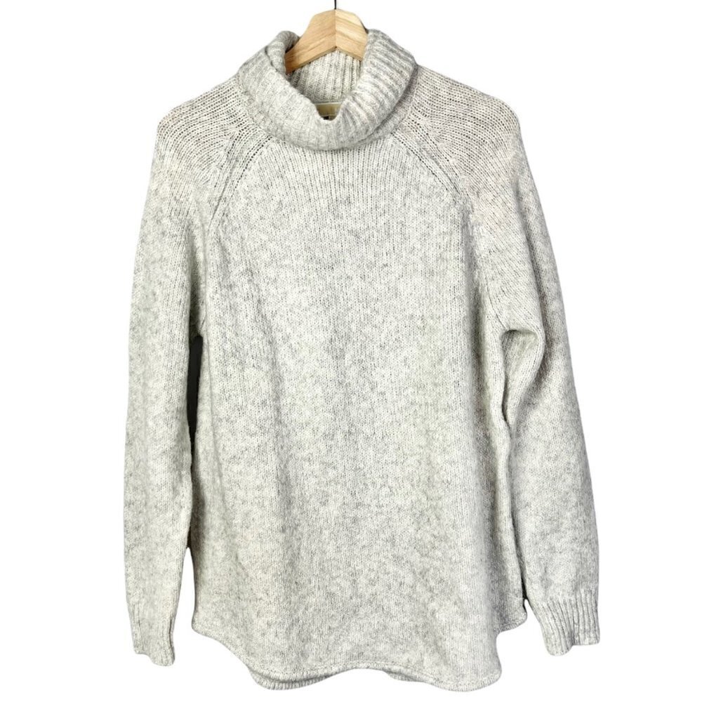 MICHAEL Michael Kors Gray Cowl Neck Alpaca Blend Scoop Hem Knit Sweater‎ L